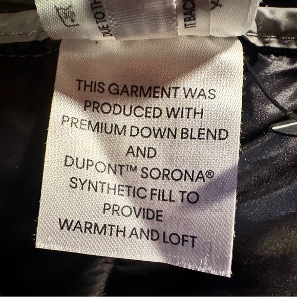 Calvin Klein Pewter Metallic Packable Down-Fill Blend Long Length Puffer Coat S - Picture 13 of 16